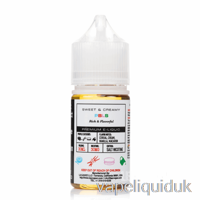 PBLS - BSX Salts Series - 30mL 30mg Vape Juice